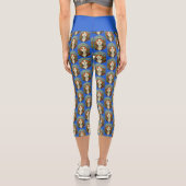 ステンドグラスポートレートの美女スタイル カプリレギンス (裏面)