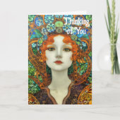 ステンドグラスポートレートの美女スタイル カード (正面)