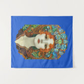 ステンドグラスポートレートの美女スタイル タペストリー (正面(横))