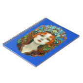 ステンドグラスポートレートの美女スタイル ノートブック (左側)