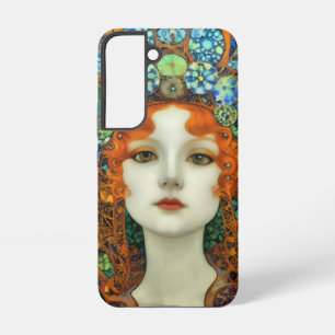 ステンドグラスポートレートの美女スタイル SAMSUNG GALAXY S22ケース