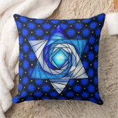 ステンドグラスマはっきりしたゲン・ダビデ クッション (ブランケット)