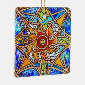 ステンドグラスマンダラ40-27 by Julie Ann Stricklin セラミックオーナメント (右)