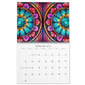 ステンドグラスマンデラ カレンダー (2月 2027)