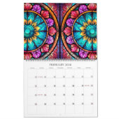 ステンドグラスマンデラ カレンダー (2月 2026)