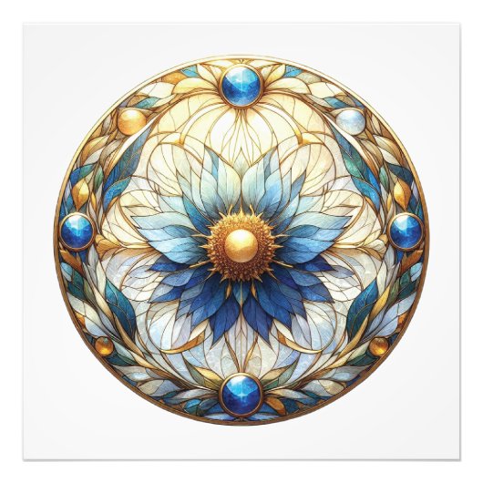 ステンドグラスマンデラ フォトプリント            (正面)