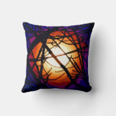 ステンドグラスムーン抽象芸術 クッション (裏面)