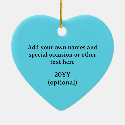 ステンドグラスモダンカップルパーソナライズされたクリスマス セラミックオーナメント (裏面)