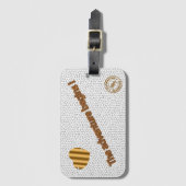 ステンドグラスモダンホワイトアドベンチャー ラゲッジタグ (正面縦)