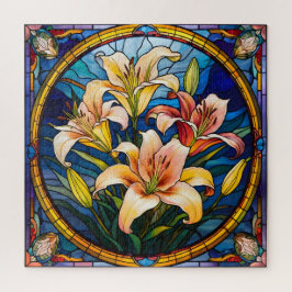 ステンドグラスユリ ジグソーパズル