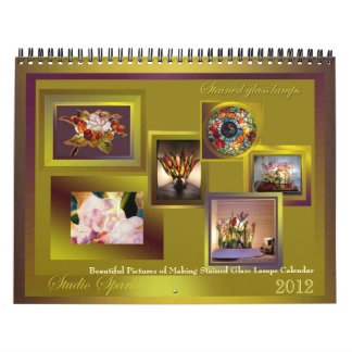 ステンドグラスランプのカレンダーに優秀な2012年を作ります カレンダー