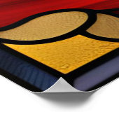 ステンドグラスルックライトハウスダウンロード可能デザイン ポスター (角)