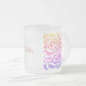 ステンドグラスルック春フローラアートマグ フロストグラスマグカップ (正面右)