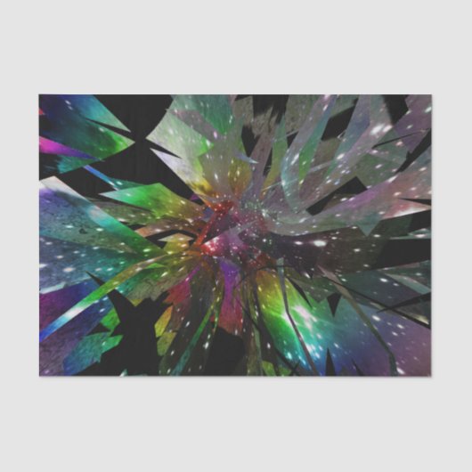 ステンドグラスレインボー宇宙LGBTゲイプライド 薄葉紙 (正面)