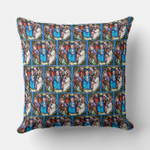 ステンドグラスヴァージンメアリーホスピリット使徒 クッション (裏面)