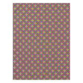 ステンドグラスヴィンテージ紫万華鏡のように千変万化するパターン テーブルクロス (正面)