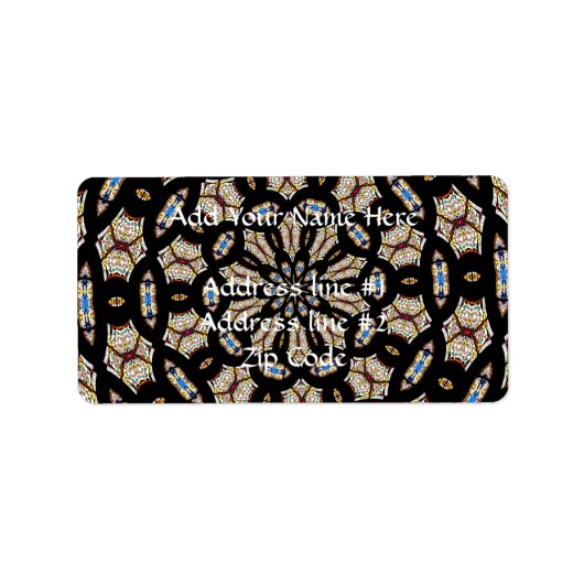 ステンドグラス万華鏡のように千変万化するパターン2 ラベル (正面)