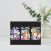 ステンドグラス人魚シリーズ – はがき (スタンド正面)