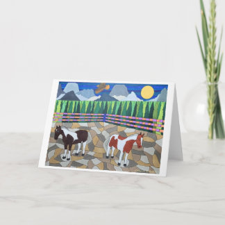 ステンドグラス付きグリーティングカードスケッチ カード