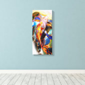 ステンドグラス伝統的コイフィッシュアートキャンバス キャンバスプリント (インサイチュ (ウッドフロア))