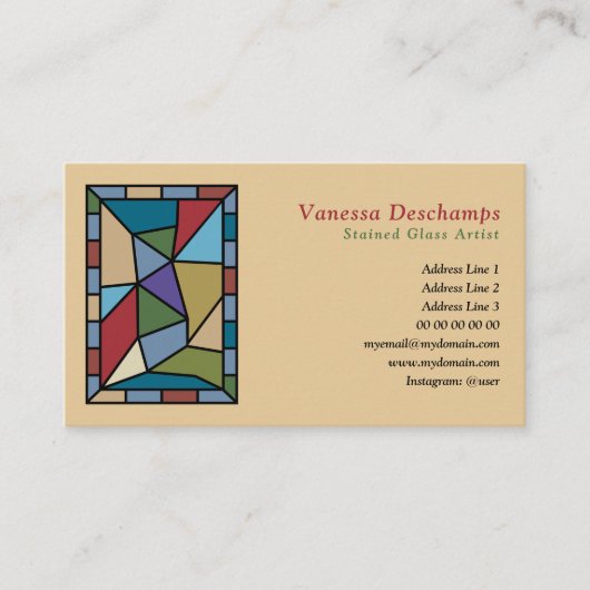 ステンドグラス作家 名刺 (正面)
