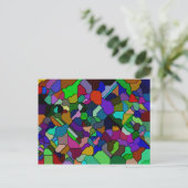 ステンドグラス傾斜タイル葉書 ポストカード (スタンド正面)