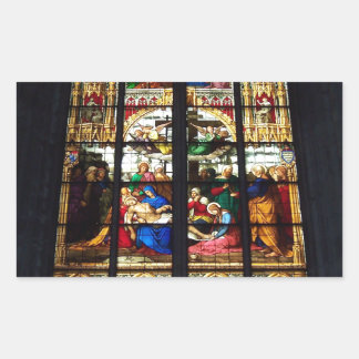 ステンドグラス像 長方形シール