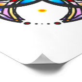 ステンドグラス円形デザイン ポスター (角)