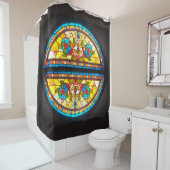 ステンドグラス円 シャワーカーテン (インサイチュ)