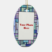 ステンドグラス写真フレーム セラミックオーナメント (右)