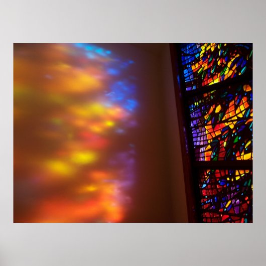 ステンドグラス写真癒しの窓アート ポスター (正面)