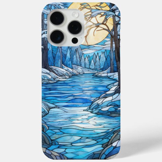 ステンドグラス冬の風景 – 月光の森 Case-Mate iPhoneケース (裏面)