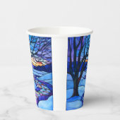ステンドグラス冬の風景 紙コップ (左)