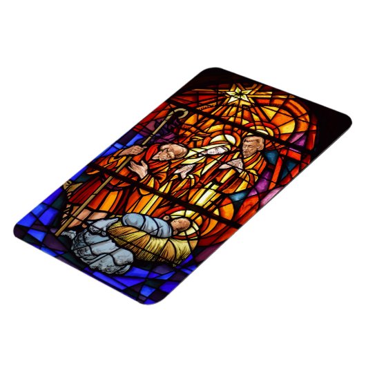 ステンドグラス出生クリスマスマグネット マグネット (左側)