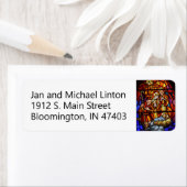 ステンドグラス出生クリスマス差出人住所 ラベル (インサイチュ)