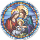 ステンドグラス出生クリスマス シール (正面)