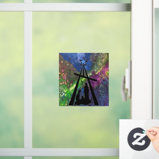 ステンドグラス出生シーンウィンドウが固着 ウィンドウサイン (ホーム)