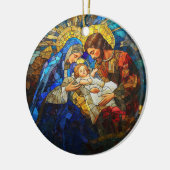 ステンドグラス出生シーン セラミックオーナメント (左)