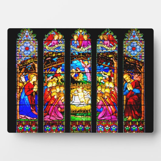 ステンドグラス出生シーン フォトプラーク (正面)