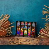 ステンドグラス出生シーン フォトプラーク (側面)