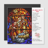 ステンドグラス出生磁気クリスマスカード (正面/裏面)