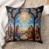 ステンドグラス出生 クッション (ブランケット)