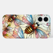 ステンドグラス効果のミツバチ Case-Mate iPhoneケース (裏面 (横))