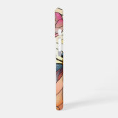 ステンドグラス効果のミツバチ iPhone 16ケース (左側面)