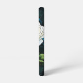 ステンドグラス効果サムスンケース、白バラ SAMSUNG GALAXYケース (左側面)