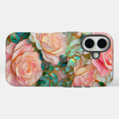 ステンドグラス効果バラステンドグラス風スマホケース Case-Mate iPhoneケース (裏面 (横))