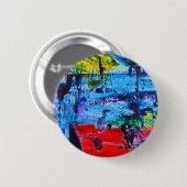 ステンドグラス効果モダン抽象芸術アート 缶バッジ (正面&裏面)