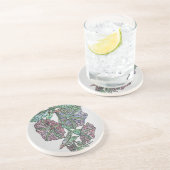 ステンドグラス効果モーニンググローリー9月誕生 コースター (側面)