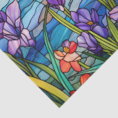 ステンドグラス効果紫色の花の切り離し 薄葉紙 (詳細)