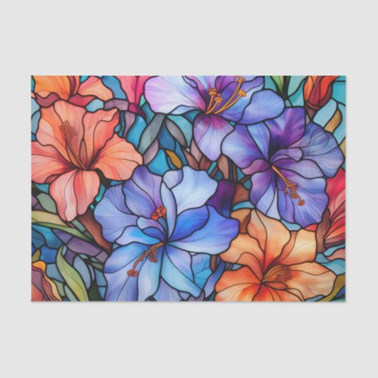 ステンドグラス効果花の切り離し 薄葉紙 (正面)